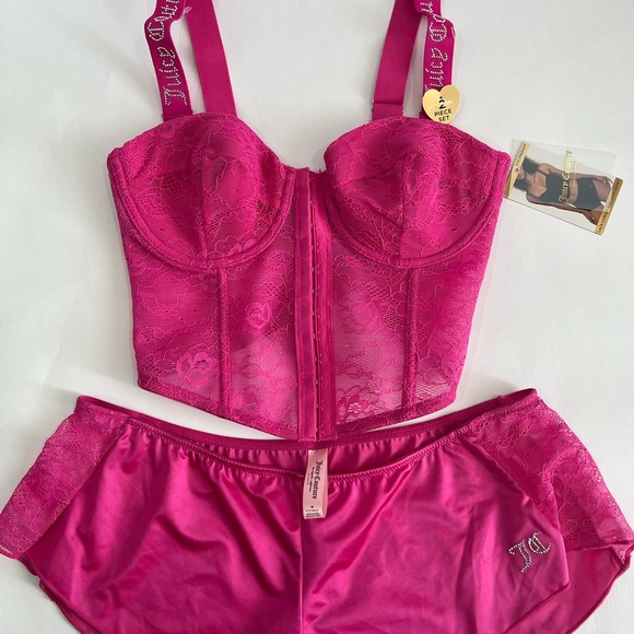 Juicy Couture - two piece blinged logo corset top and shorts - size M - Picture 5 of 7